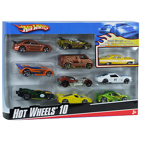 Auto de Juguete Hot Wheels Paquete De 10 Autos (Contiene Producto Al Azar Del Surtido) Mattel