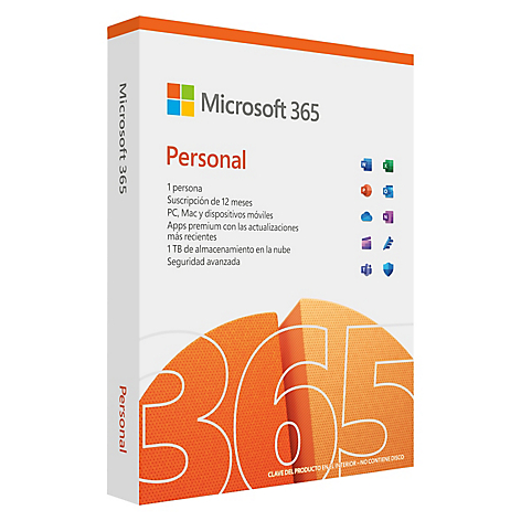 Microsoft 365 Personal (1 Persona, Suscripcin 12 Meses, Word, Excel, Power Point, Outlook, Onedrive, Seguridad)