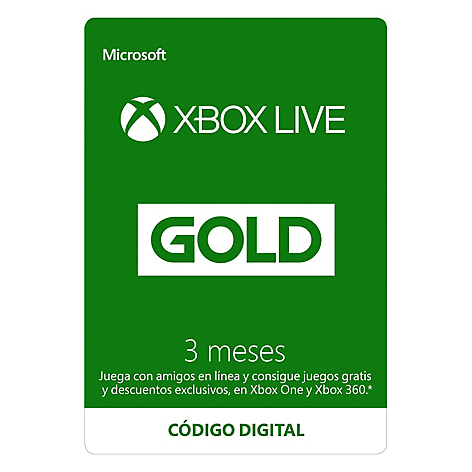 Xbox Live Gold 3 Meses: Descarga Digital