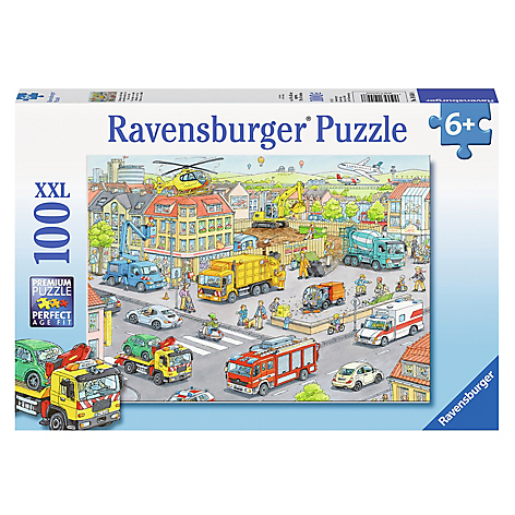 Ravensburger Puzzle XXL Vehculos en la Ciudad - 100 Piezas