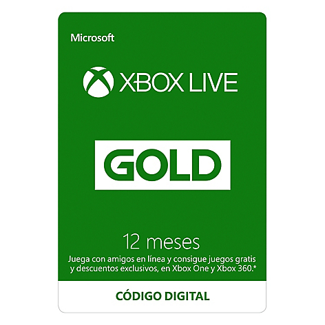 Xbox Live Gold 12 Meses: Descarga Digital