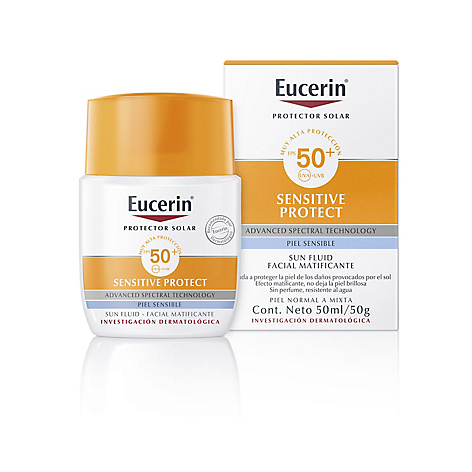 Protector Solar Facial Fluido Matificante FPS 50+ 50 ml Eucerin