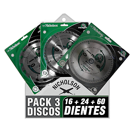 Generico Pack Discos Sierra de 24 + 40 + 60 Dientes Experto