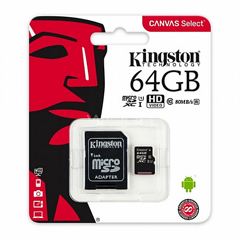 Micro SD 64GB Kingston Canvas Select