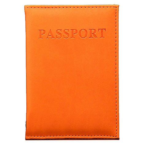 Porta Pasaporte Viaje Credenciales Mujer Naranja