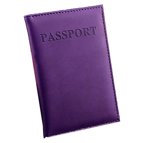Porta Pasaporte de Viaje Credenciales Mujer Purpura