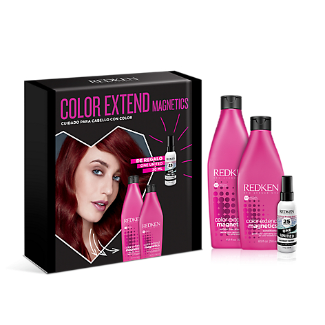 Set Color Extend Magnetics Shampoo 300 ml y Acondicionador 250 ml + Regalo One United 30 ml