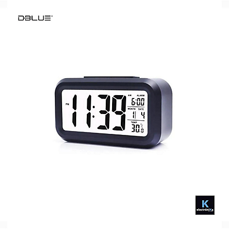 Reloj Digital Despertador Pantalla LCD Negro