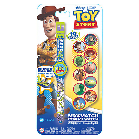Reloj Lcd Toy Story 10 Tapas Intercambiable