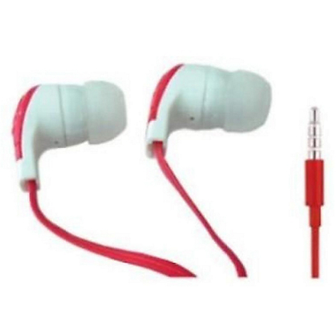 Audifonos Earphones Cable Plano 3.5Mm Red