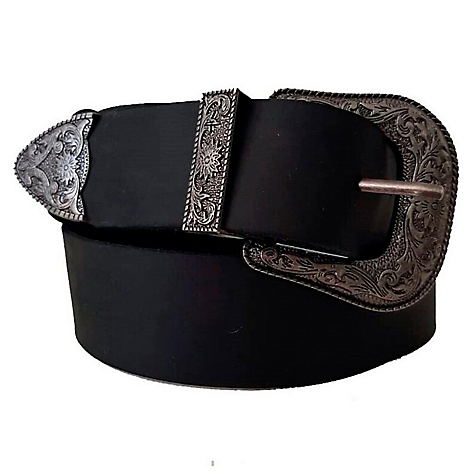 Cinturon Hebilla Grande Negro 100%Cuero