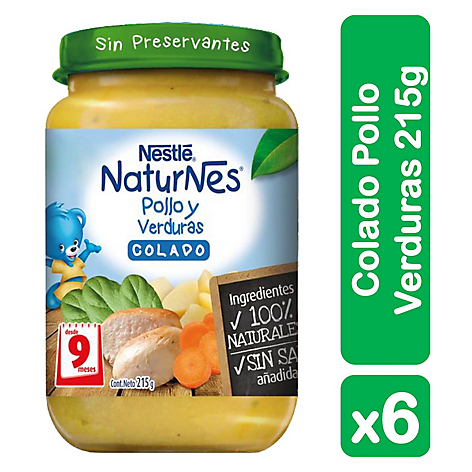 Colados Nestl Naturnes Pollo Verduras215G X6