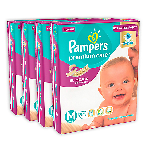 Pack x 4 Pampers Premium Care Med 94