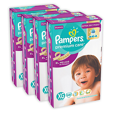 Pack x 4 Pampers Premium Care XGD 68
