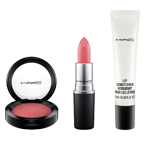 Set MAC Lipstick + Lip Conditioner + Powder Blush