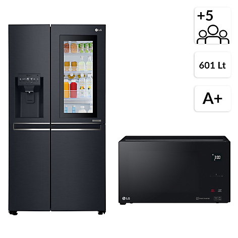 Combo Refrigerador Side By Side French Door LS65SXTAF + Microondas