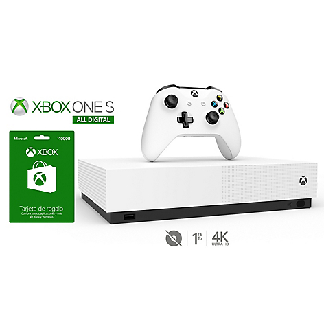 Combo Xbox Consola Xbox One S 1TB All Digital + GiftCard Xbox $10.000 CLP