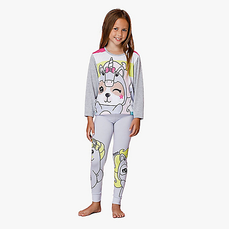Pijama unicornio con calza gamuzada