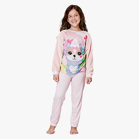 Pijama con mangas peluche