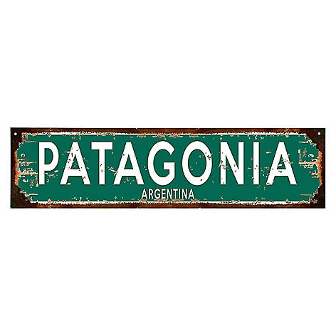 Cartel Patagonia 10x40 cm