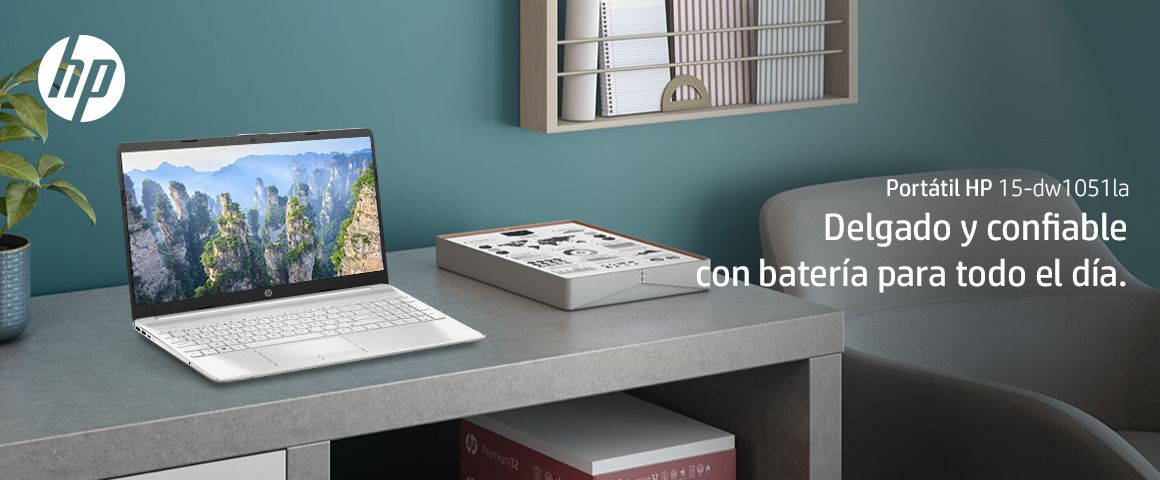 Diseñado para tu productividad y entretenimiento desde cualquier lugar, el Notebook HP 15 
