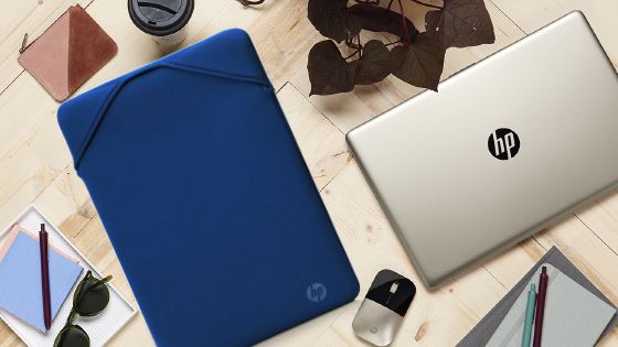 Funda protectora reversible HP para portátil de 14 pulgadas Negro/Azul - Diseño delgado