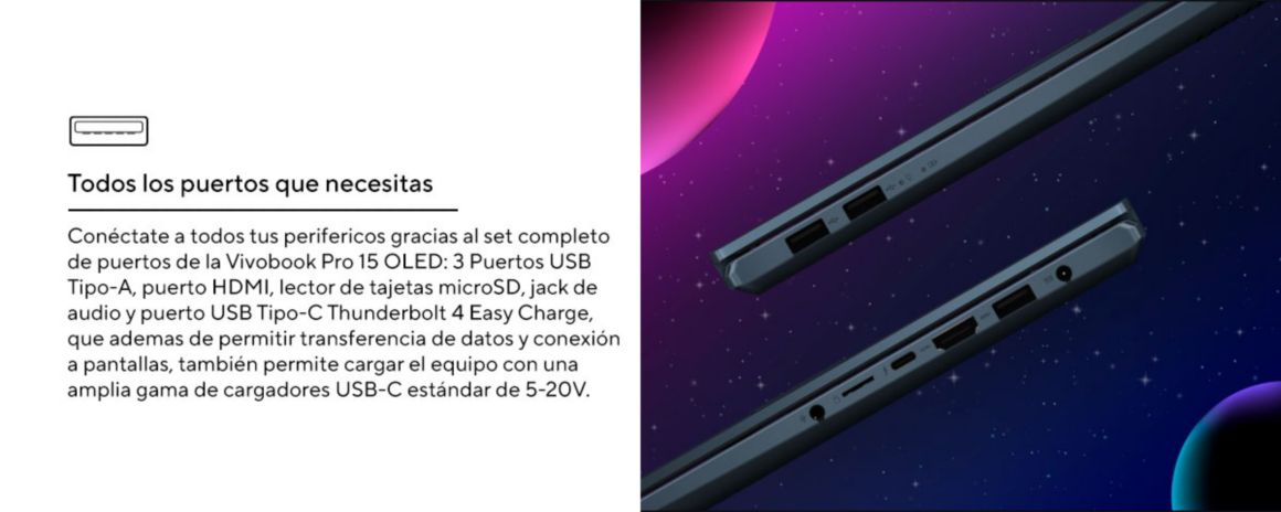 VivoBook 15 Pro OLED Puertos