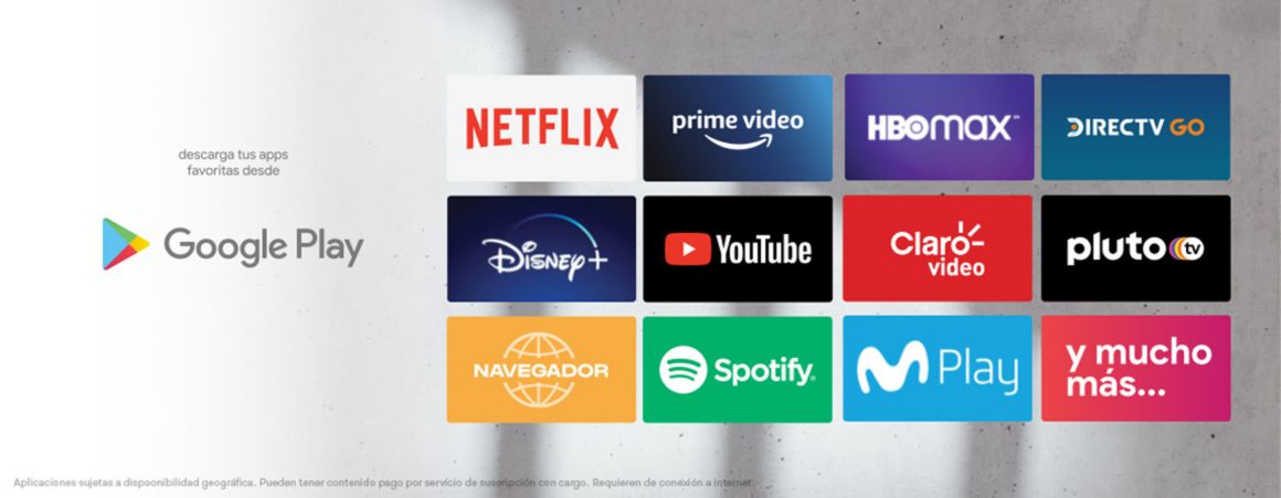 Netflix, Prime video, HBO max, Disney+, YouTube, JVC