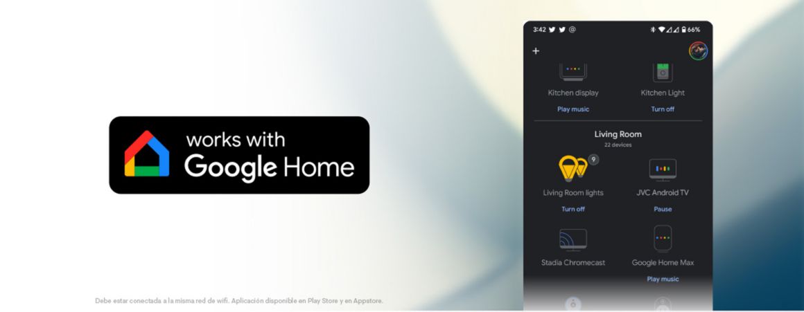 Celular con Google Home