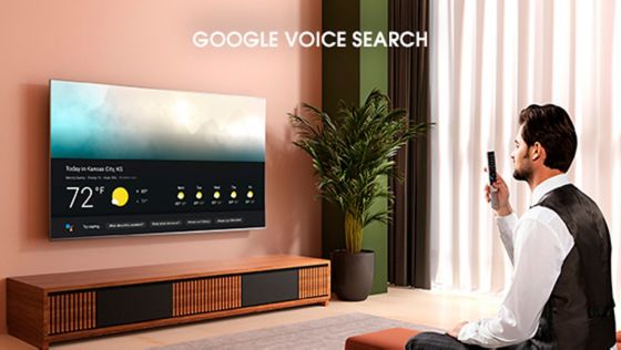 televisor con Google voice