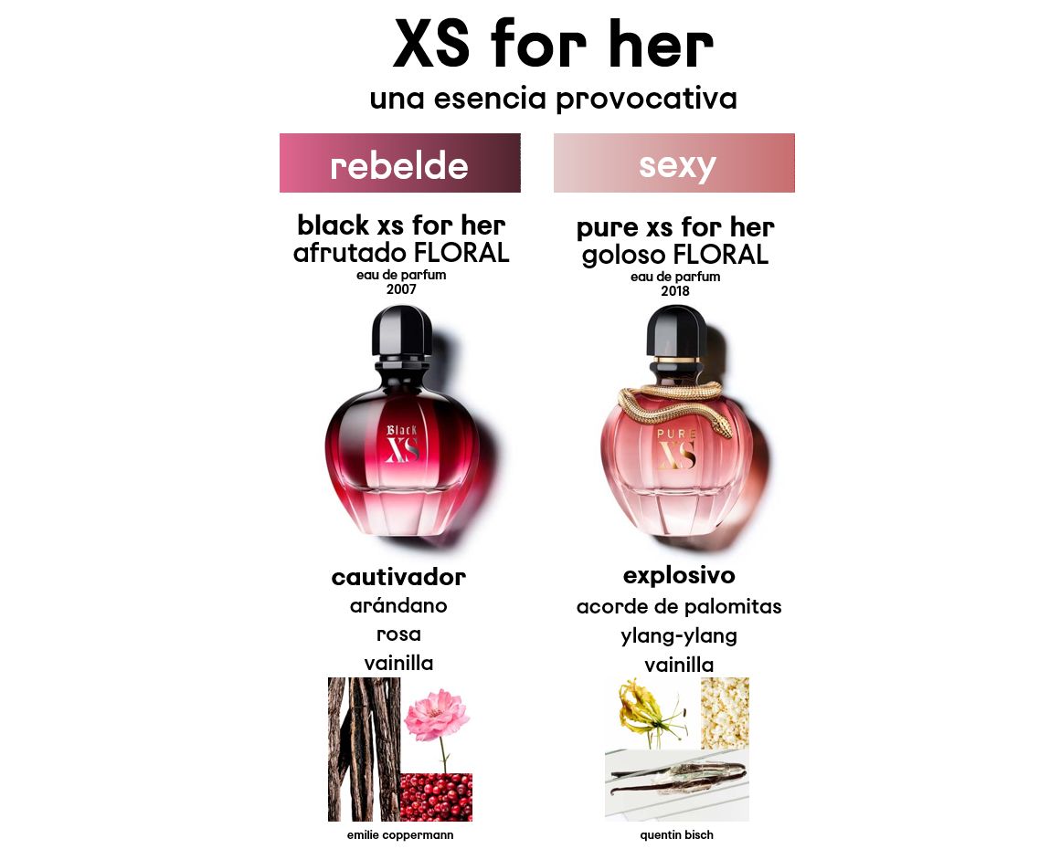 pure xs for her, pure xs perfume, para ella, women, mujer, femenino, colonia, fragancia, paco rabanne