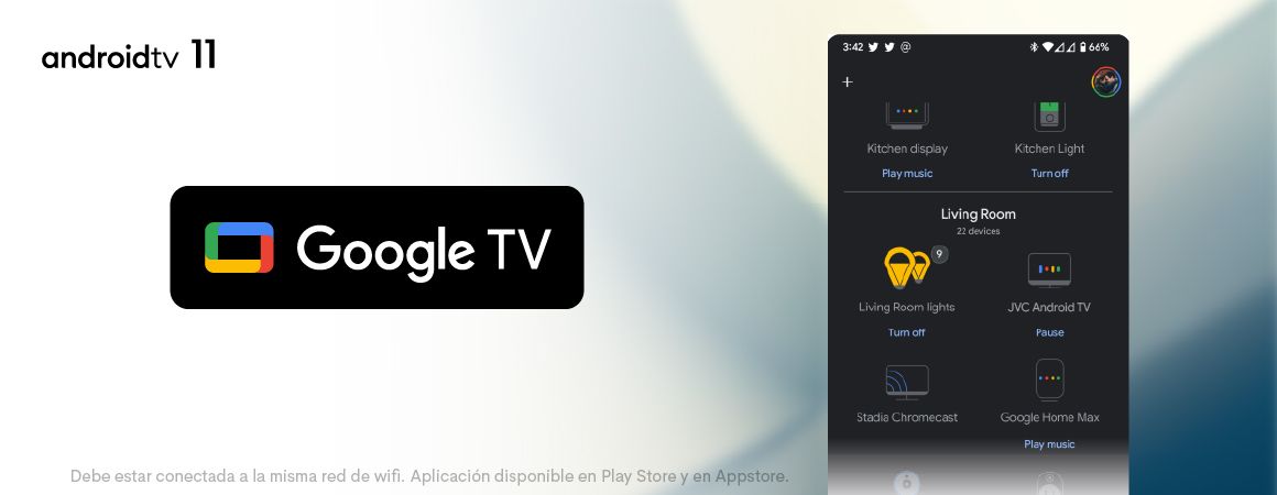 Celular con Google TV