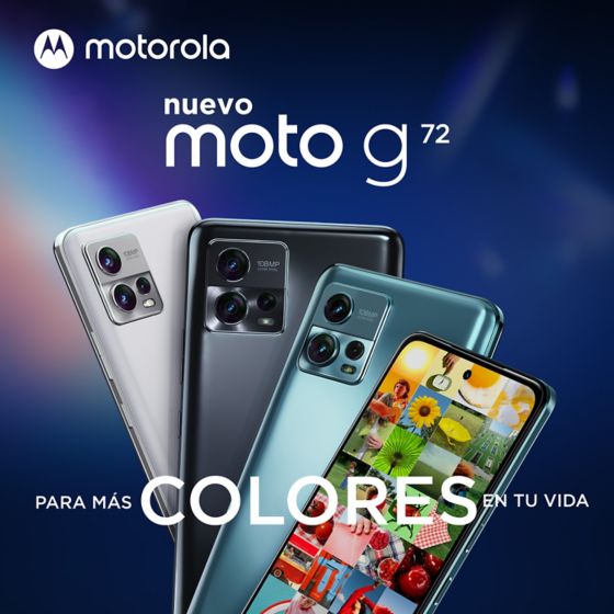 Nuevo Moto G72, para más colores en tu vida.