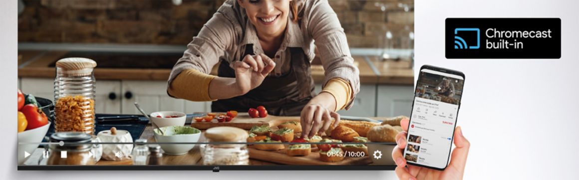 Empieza en tu teléfono sigue en tu TV usando Chromecast incorporado