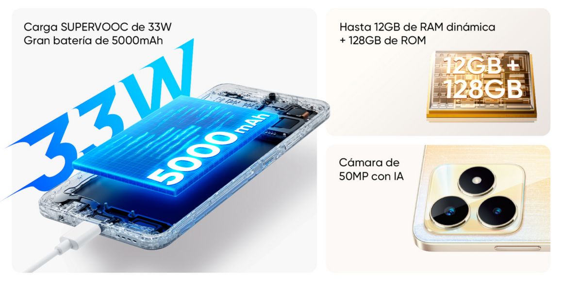 smartphone, celular, realme c53, realme, cámara, campeon en carga, bateria, camara 50mp, 5000 mAh, ram 12Gb dinamica, Rom 128GB