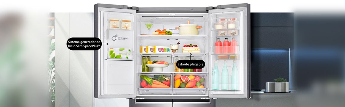 Refrigeradora abierta con gran capacidad