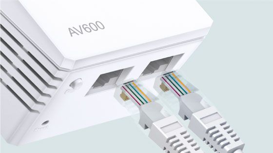 Conexión del Powerline 4220KIT por cable Ethernet