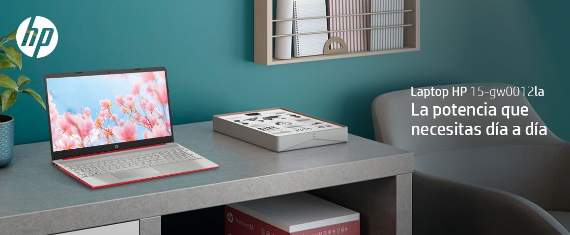 Creada para mantenerte productivo y conectado, la Laptop HP 15 combina batería de larga duración y una pantalla de bordes súper delgado, en un diseño con mucho estilo.