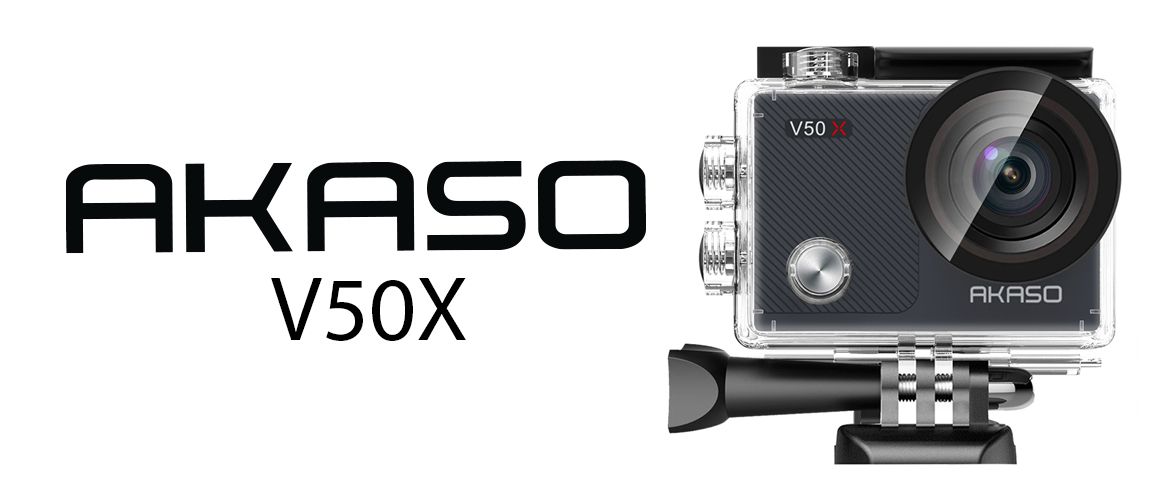AKASO V50X, Cámara de acción WiFi, 4K30fps, pantalla táctil, EIS 4X Zoom, resistente al agua hasta 40 metros, soporte para cámara de micrófono externo, control remoto, cámara deportiva