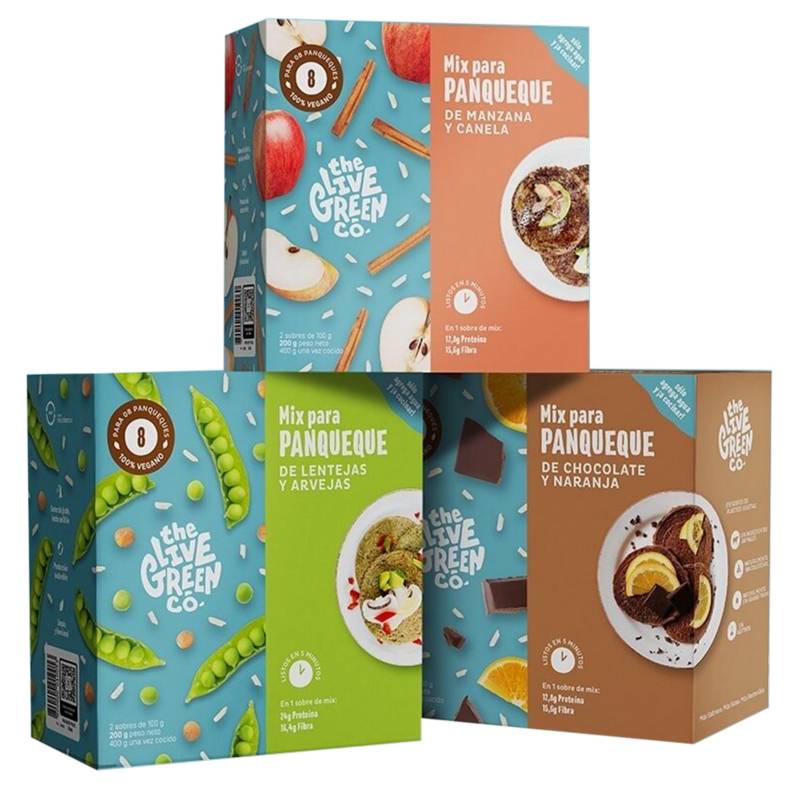 THE LIVE GREEN CO - 3 Sabores  Green Pancake Mix