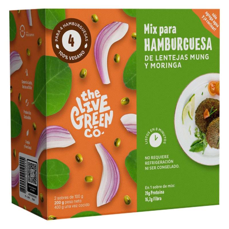 THE LIVE GREEN CO - 2 Pack | Green Burger Mix - Mung y Moringa