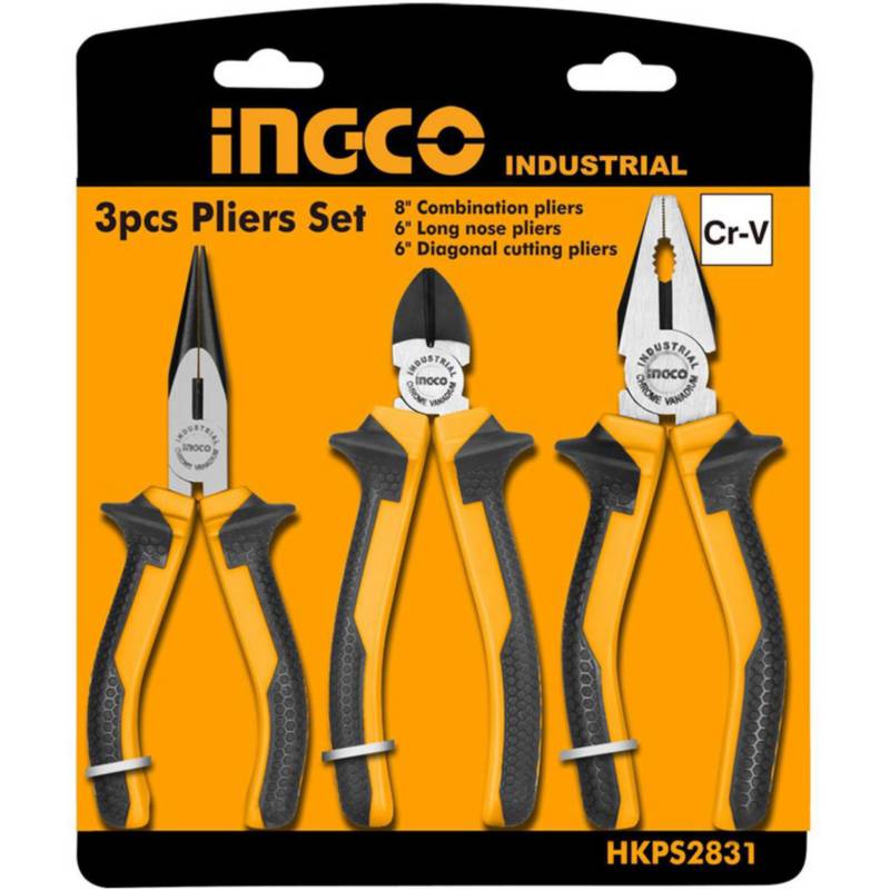 INGCO - Set Alicates Industrial 3 Piezas 160-200Mm/6-8" Ingco Hkps28318