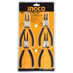 INGCO - Set Alicates Seguro Seeger Externo/Interno 4 Piezas 180Mm/7" Ingco Hccps01180