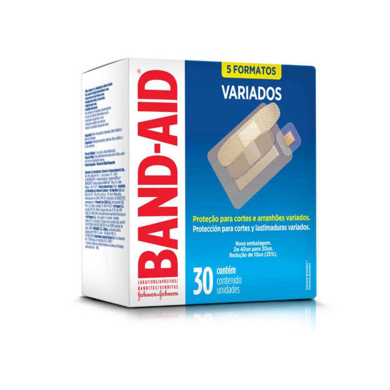 BAND AID - Banditas Band-aid 30 unidades 5 formatos Variados
