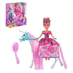 SPARKLE GIRLZ - Muñeca Princesa De 27 Cms Con Unicornio Sparkle Girlz