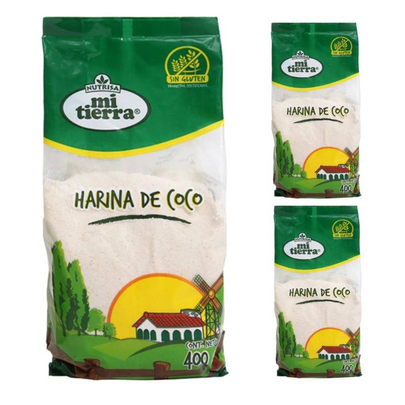 NUTRISA - PACK X 3 HARINA DE COCO 400 g
