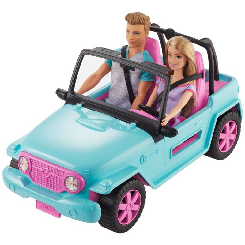 BARBIE - Barbie Muñeco Ken y Barbie Vehículo
