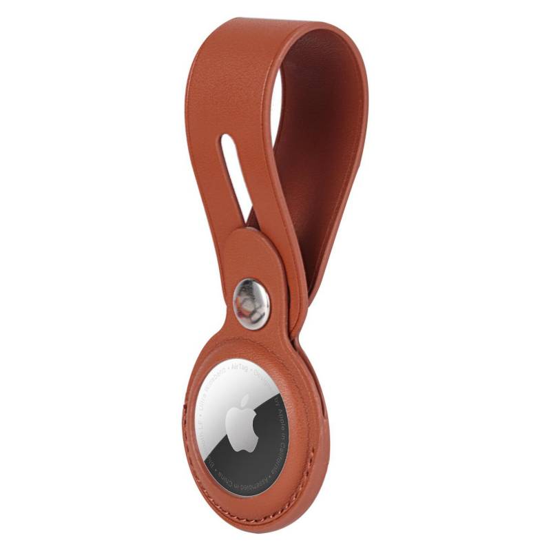 Llavero de cuero para AirTag Apple saddle brown