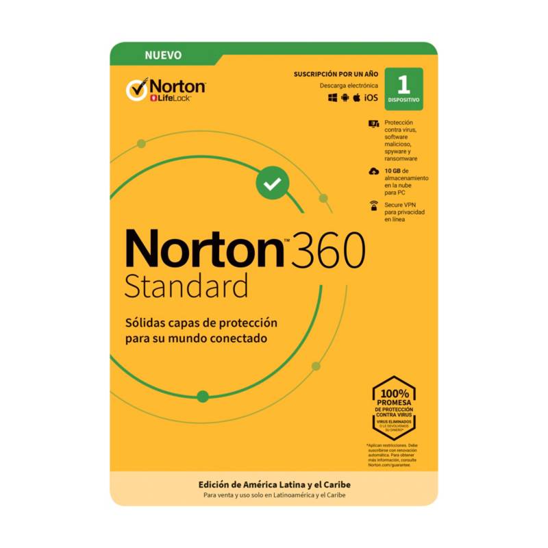 NORTON - Norton® 360 Standard 1 PC 1 Año