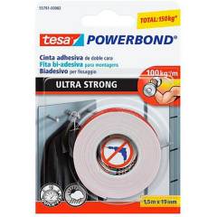 TESA - Pack 2 tesa cinta doble faz ultrafuerte, soporta 150 kg